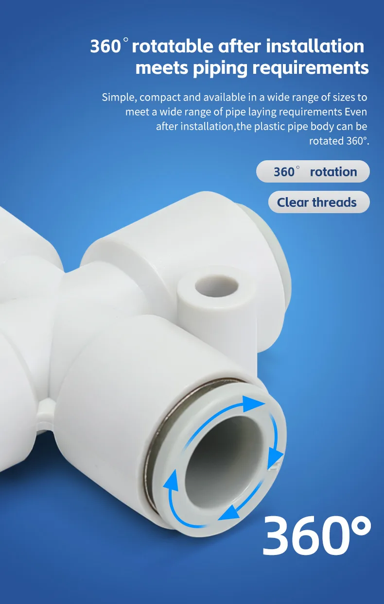 S-KQ2TX Reducer Cross Fitting Pneumatic Fitting- Versatile Piping Solution detail image 7