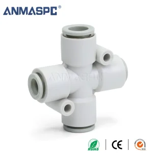 S-KQ2TX Reducer Cross Fitting Pneumatic Fitting- Versatile Piping Solution gallery image 1