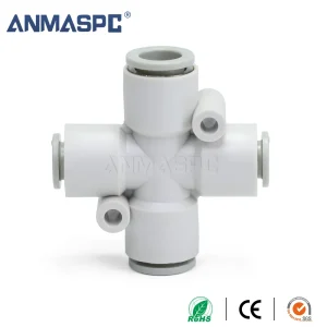 S-KQ2TX Reducer Cross Fitting Pneumatic Fitting- Versatile Piping Solution gallery image 2