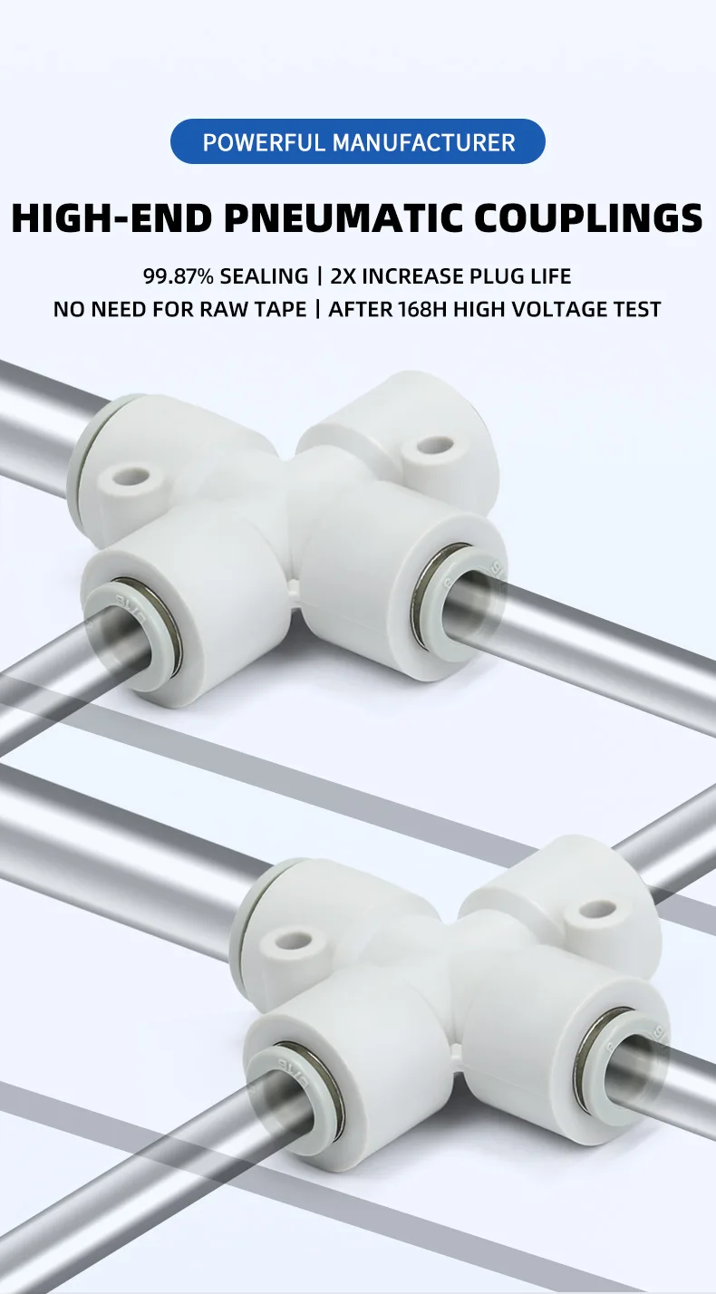 S-KQ2TY Reducer Cross Pipe Connector Pneumatic Fitting detail image 1