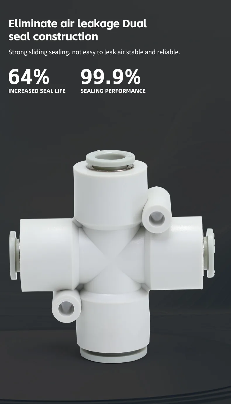 S-KQ2TY Reducer Cross Pipe Connector Pneumatic Fitting detail image 5