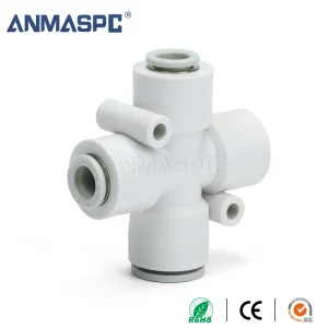 S-KQ2TY Reducer Cross Pipe Connector Pneumatic Fitting gallery image 1