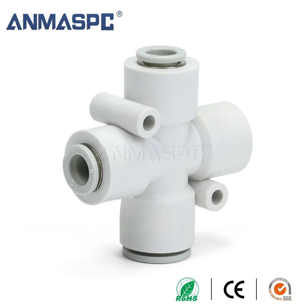 S-KQ2TY Reducer Cross Pipe Connector Pneumatic Fitting gallery image 1