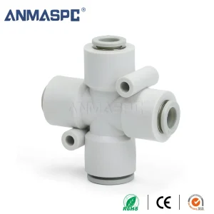 S-KQ2TY Reducer Cross Pipe Connector Pneumatic Fitting gallery image 2
