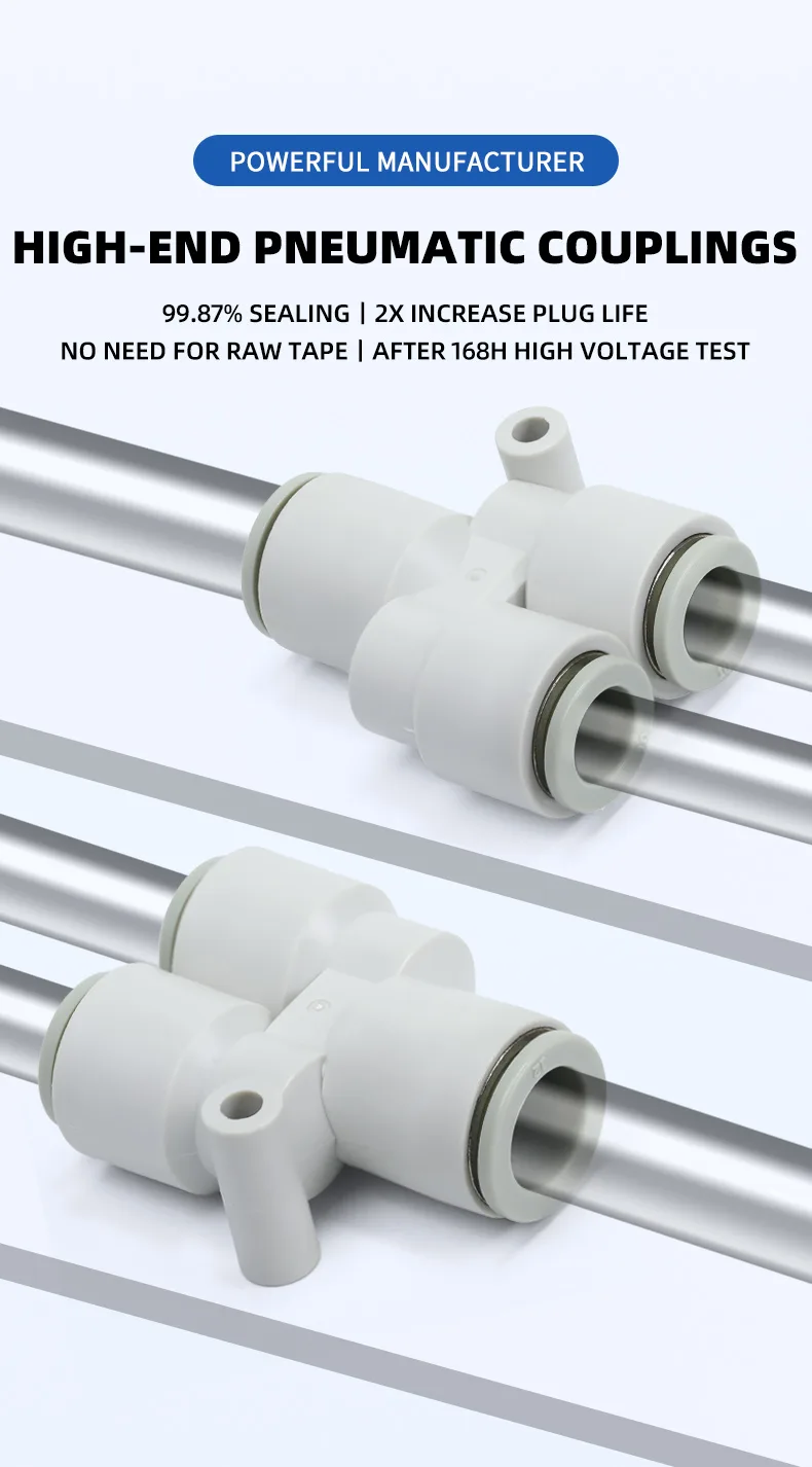 S-KQ2U Y-Type Connector for Pneumatic Tubing Pneumatic Fitting detail image 1