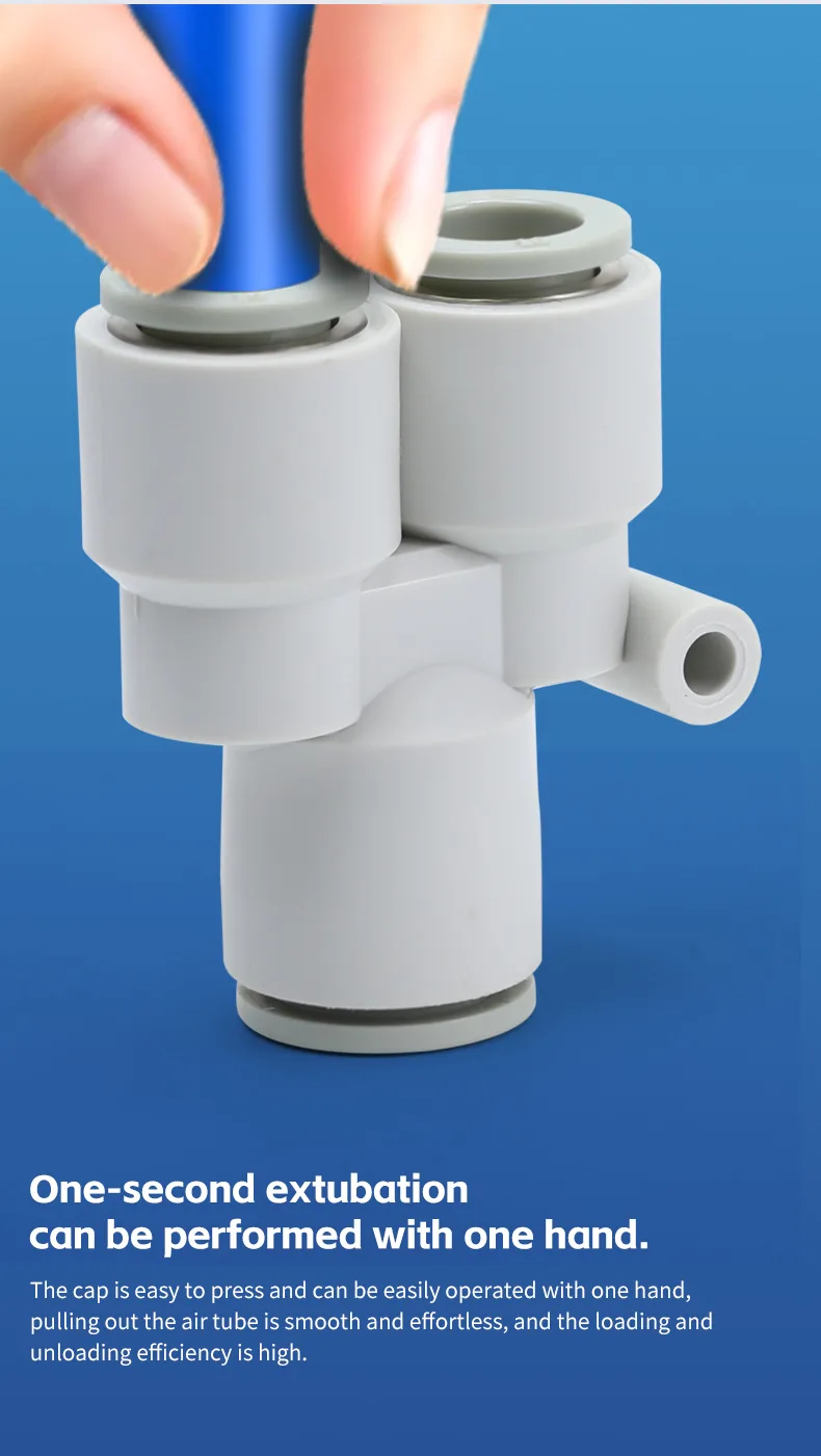 S-KQ2U Y-Type Connector for Pneumatic Tubing Pneumatic Fitting detail image 3