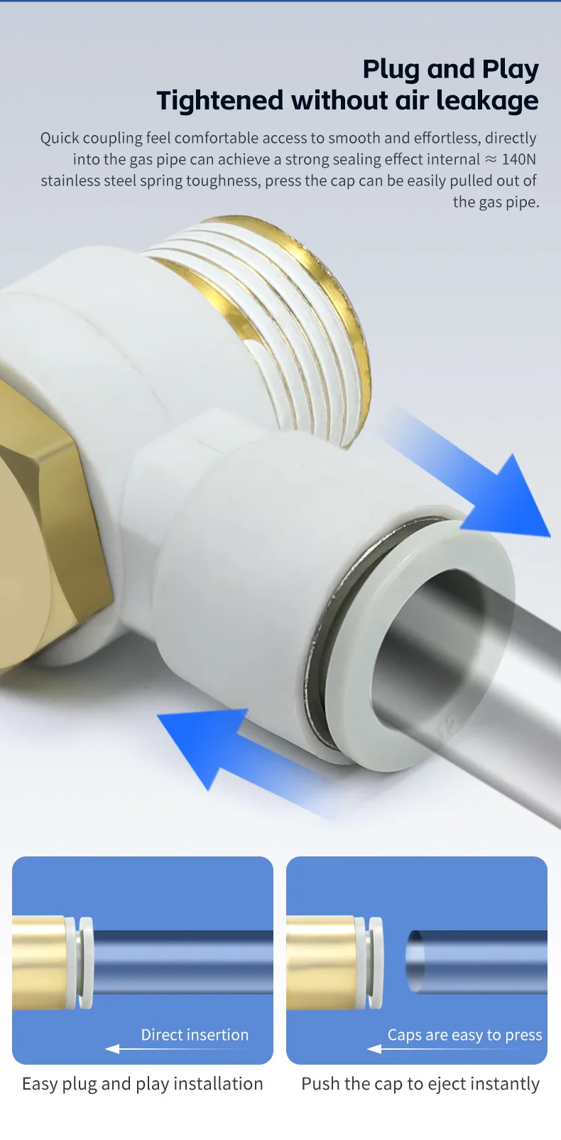 S-KQ2V Universal Elbow Connector Pneumatic Fitting detail image 4