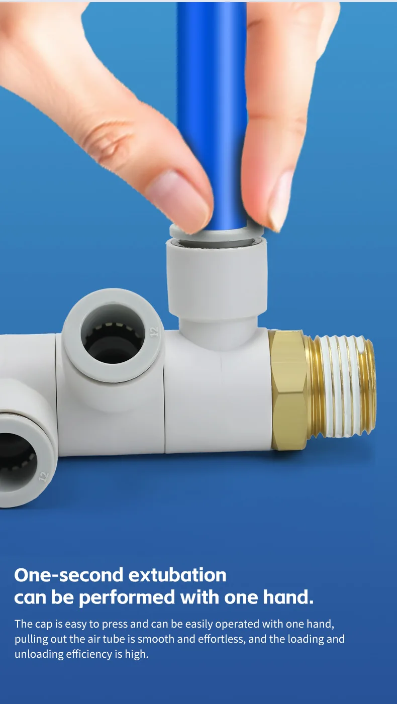 S-KQ2VT Three Single-Tube Universal Elbow Fittings Pneumatic Fitting detail image 3