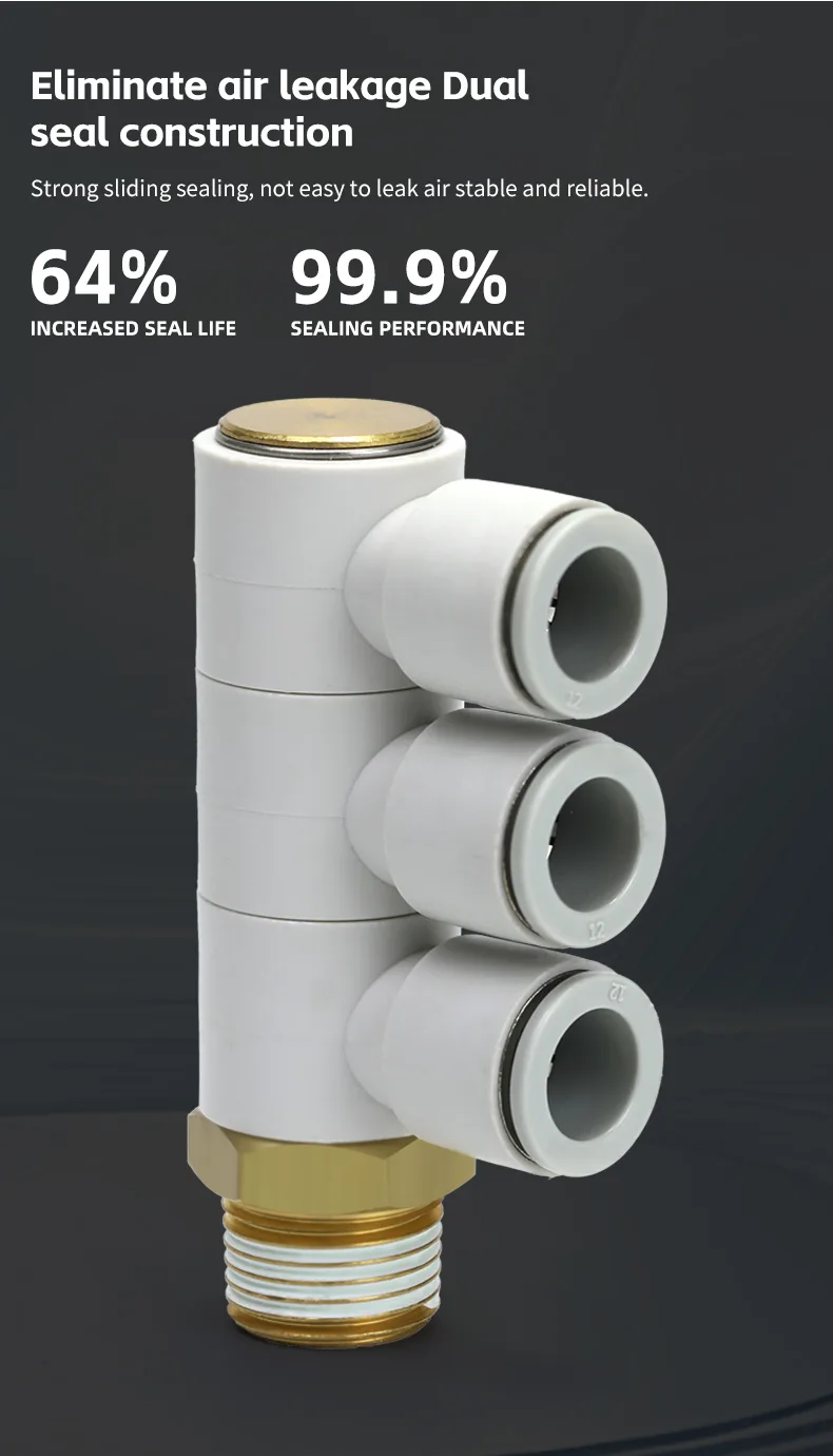 S-KQ2VT Three Single-Tube Universal Elbow Fittings Pneumatic Fitting detail image 5