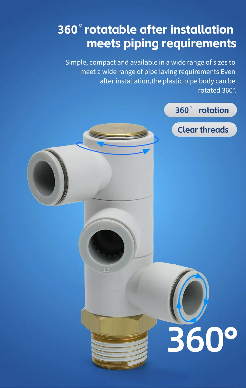 S-KQ2VT Three Single-Tube Universal Elbow Fittings Pneumatic Fitting detail image 7