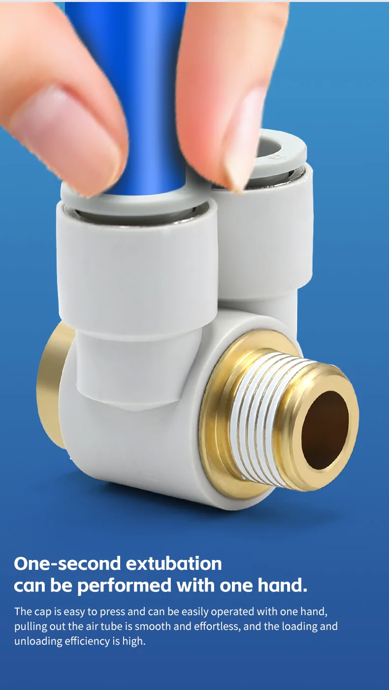 S-KQ2ZS Hex Socket Universal Elbow Fitting  Pneumatic Fitting detail image 3