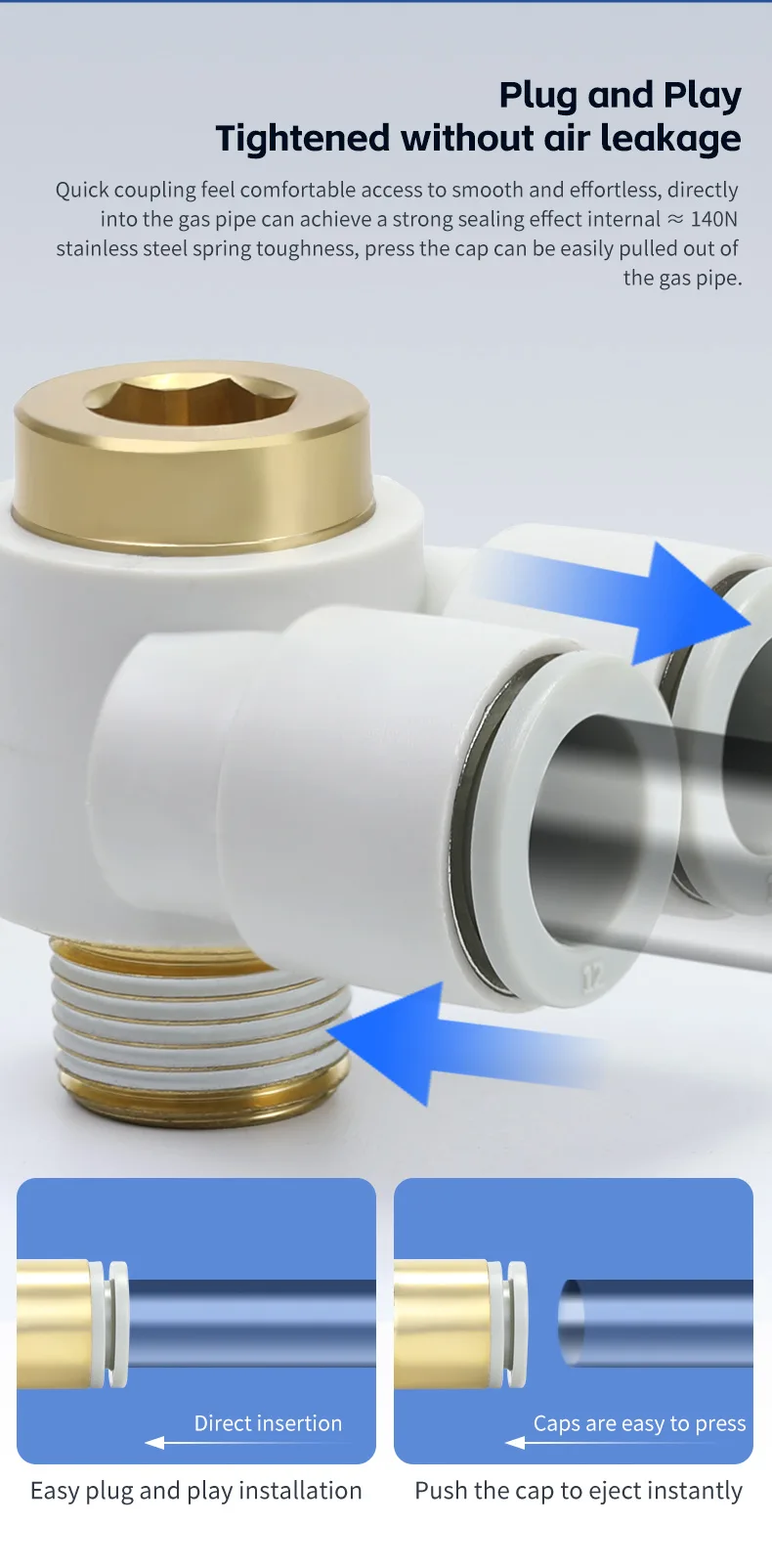 S-KQ2ZS Hex Socket Universal Elbow Fitting  Pneumatic Fitting detail image 4