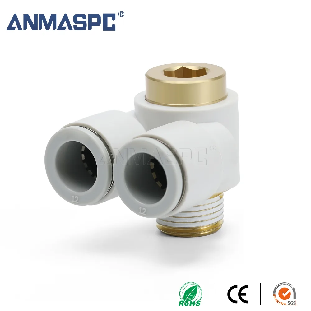 S-KQ2ZS Hex Socket Universal Elbow Fitting  Pneumatic Fitting gallery image 1