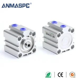 SDA Model Piston Type Double Acting Pneumatic Compact Air Cylinder SDA32*20 Stainless Steel Body with New Seal Component gallery image 6