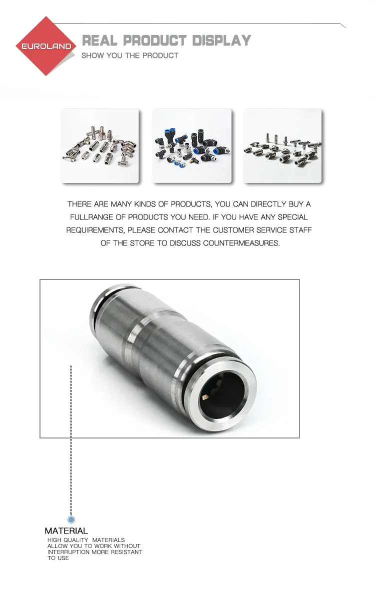 Single Ferrule Tube Connector Straight Fittings detail image 2