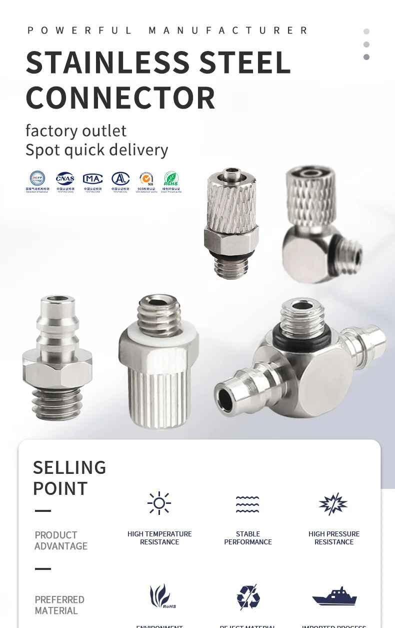 stainless steel mini quick connectors detail image 1