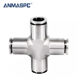 Vacuum Cross Type Pipe Fittings Four-way Slip Lock gallery image 2
